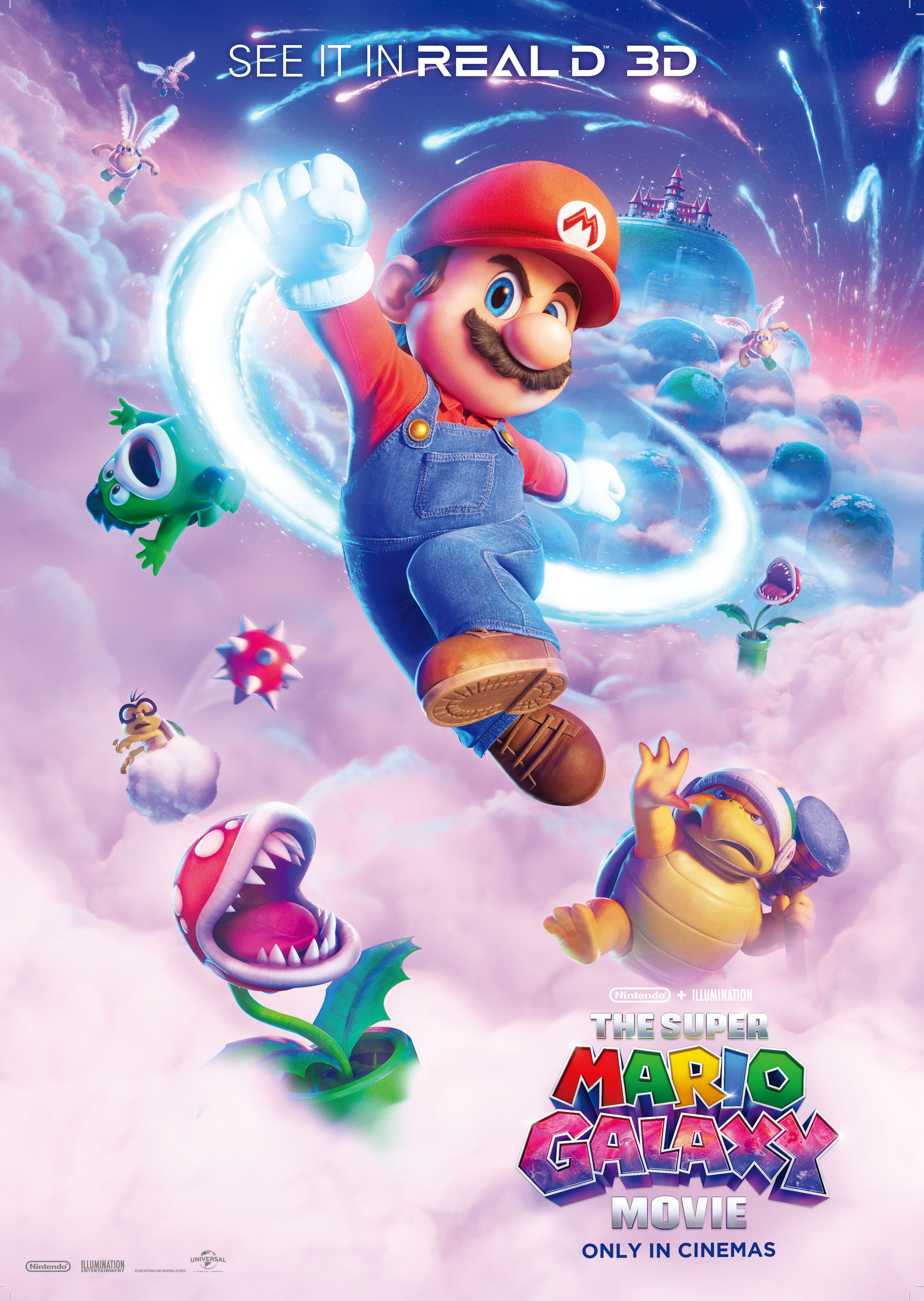 转+关，抽10位粉丝送《超级马力欧银河大电影》Real D海报一张，电影上映前开