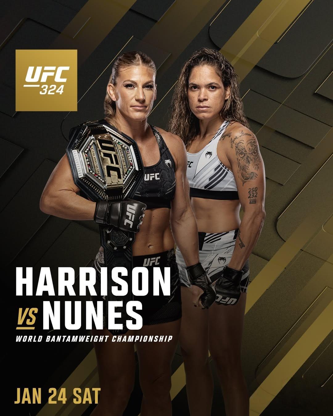 UFC324官宣了7场比赛🔥。哈里森vs努涅斯 奥马利vs宋亚东 盖...