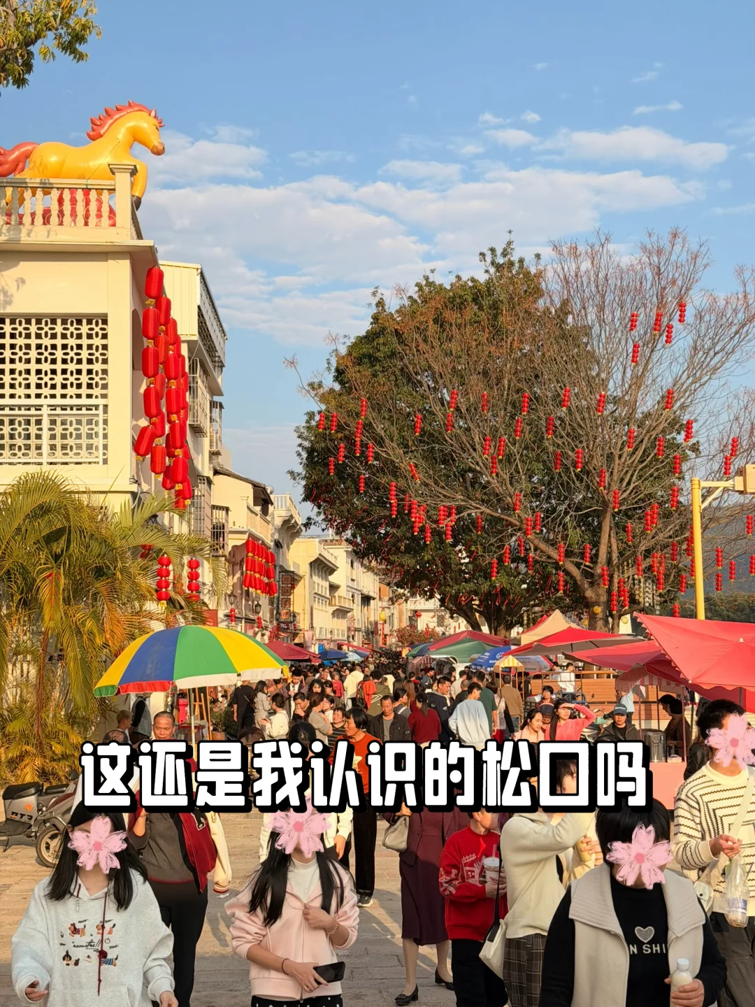 今天的松口古镇⛩️！恐怕有几十万人吧？