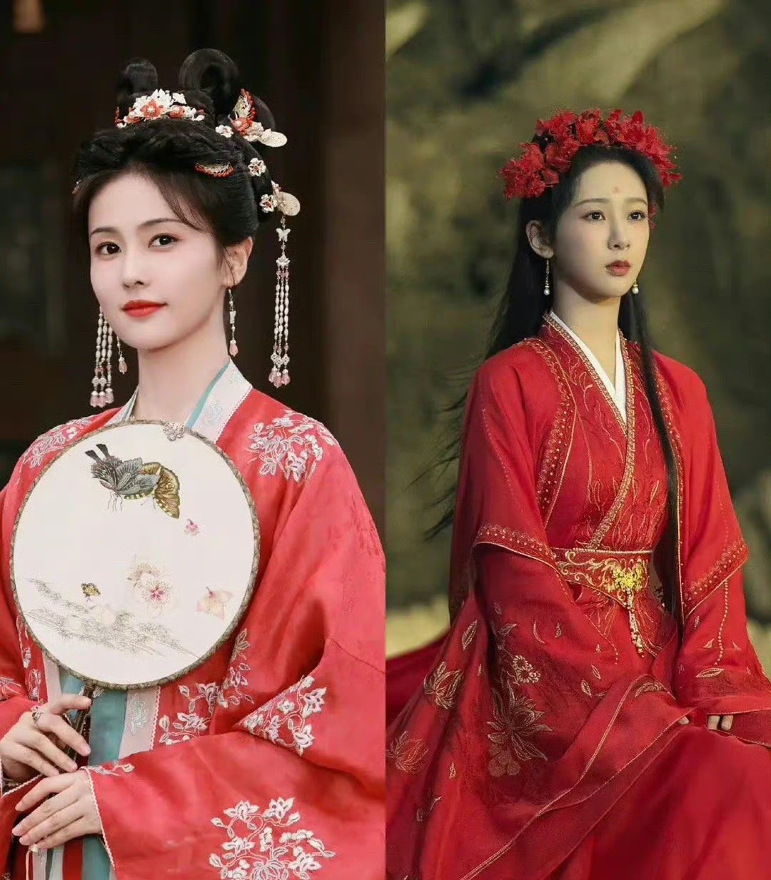 白鹿的五官看着比杨紫更精致些。 ​​​