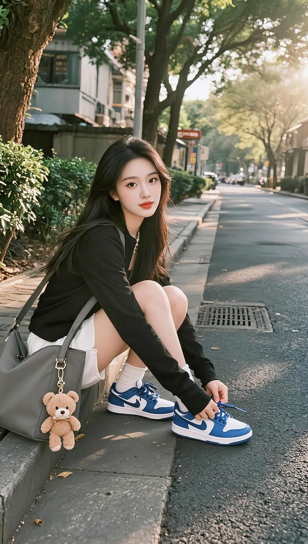 AI街头逆光照 抖音ai创作