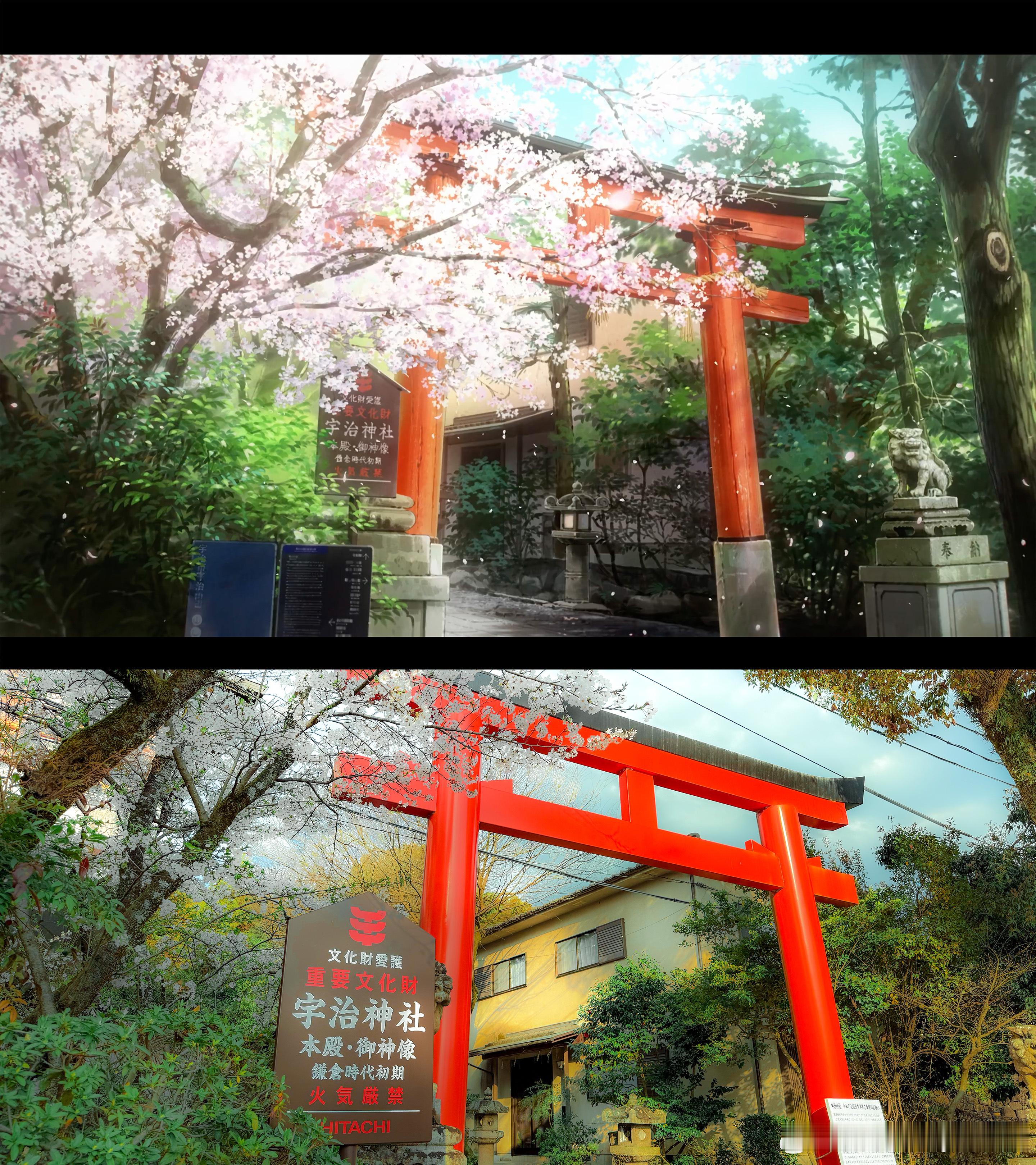 京吹3 OP中宇治神社⛩️鸟居门口的两个景[哇] ​​​