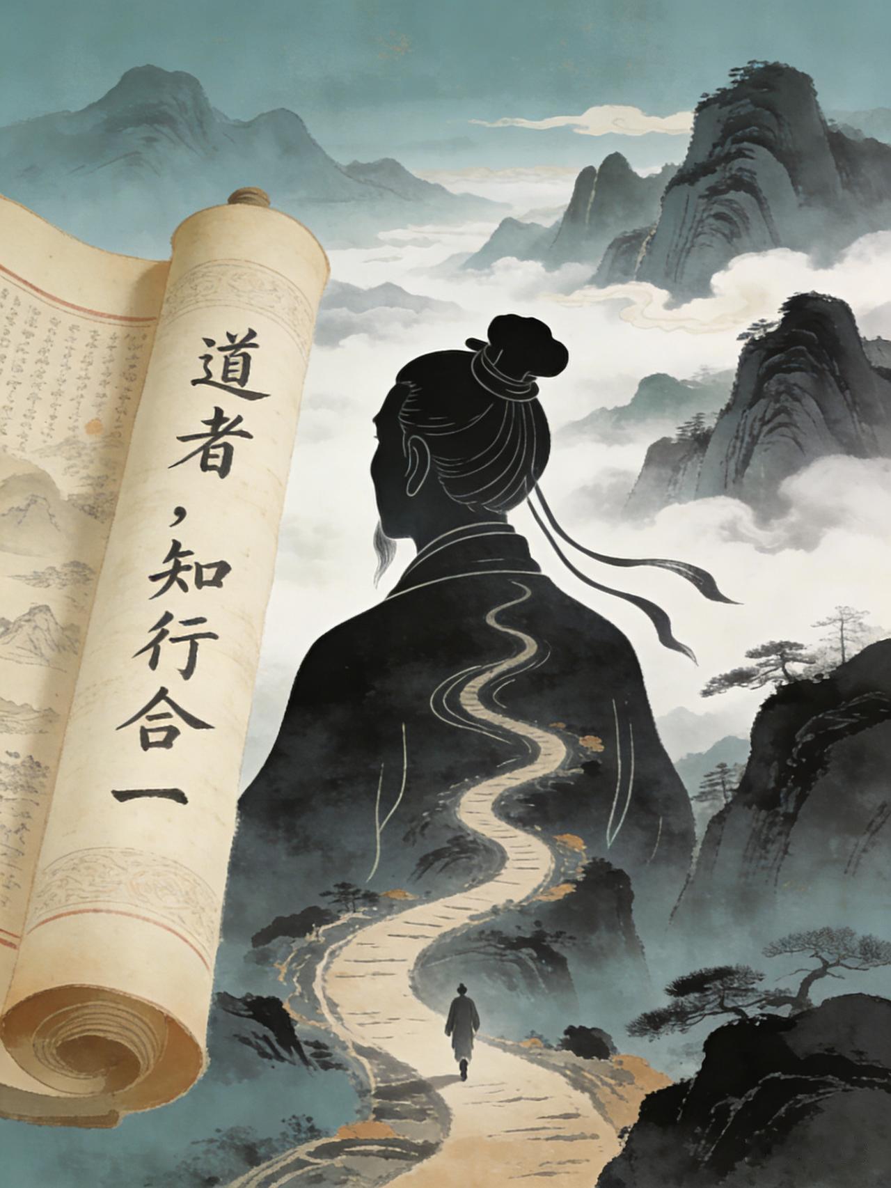 知行合一即道。

古人造字藏玄机，“道”字拆解便是“首+之”：其上为“首”，喻头