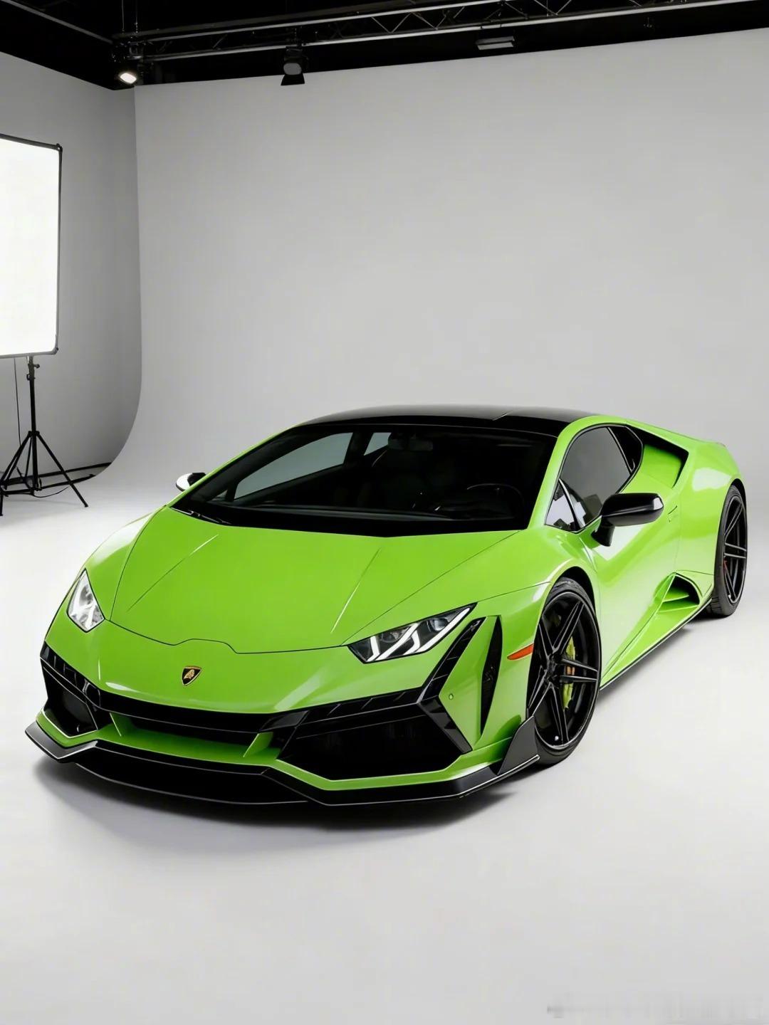 Lamborghini LP610-4，绿绿的提神醒脑，早！ ​​​