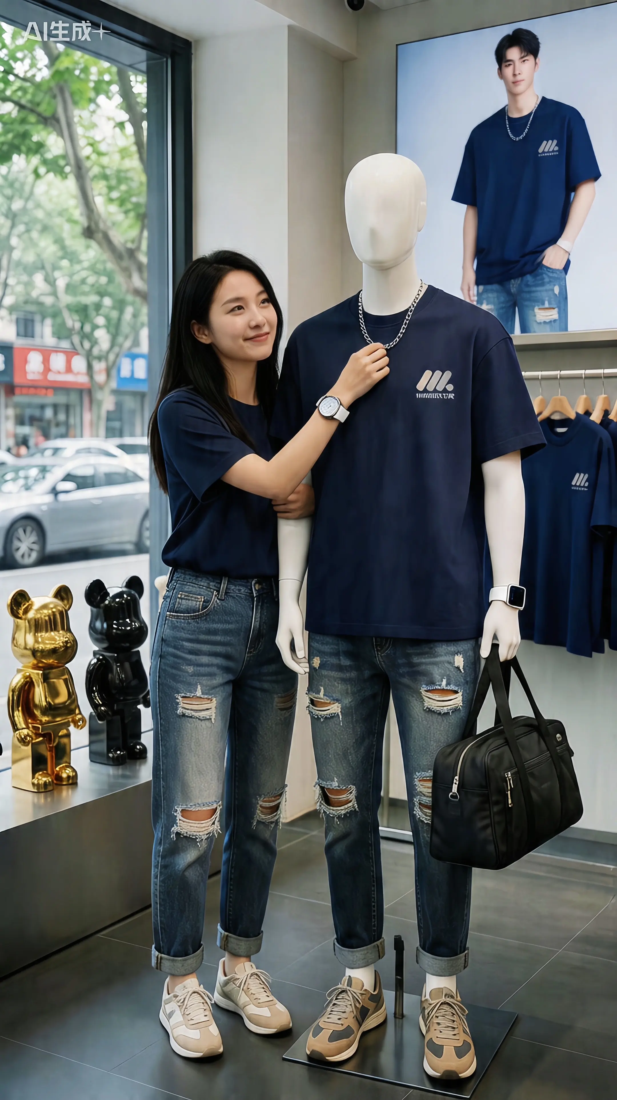 回力纯棉宽松舒适休闲T恤