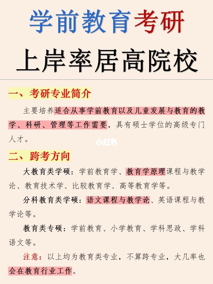 考研🔥学前教育高上岸率院校＋专业二选