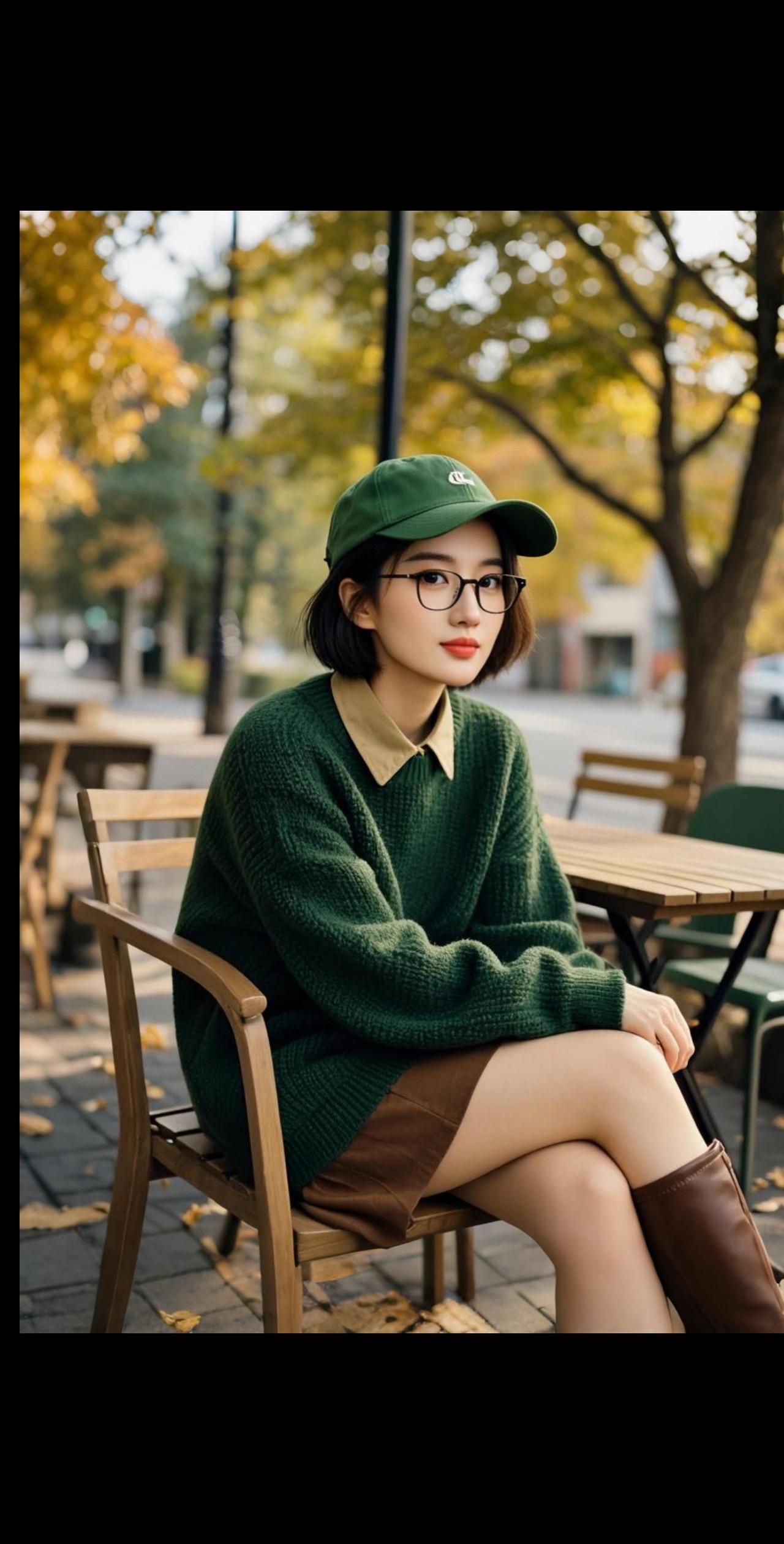 自留款眼镜，脸好小AI 秋日清新写真 抖音ai创作 AI创作特效 好物推荐🔥