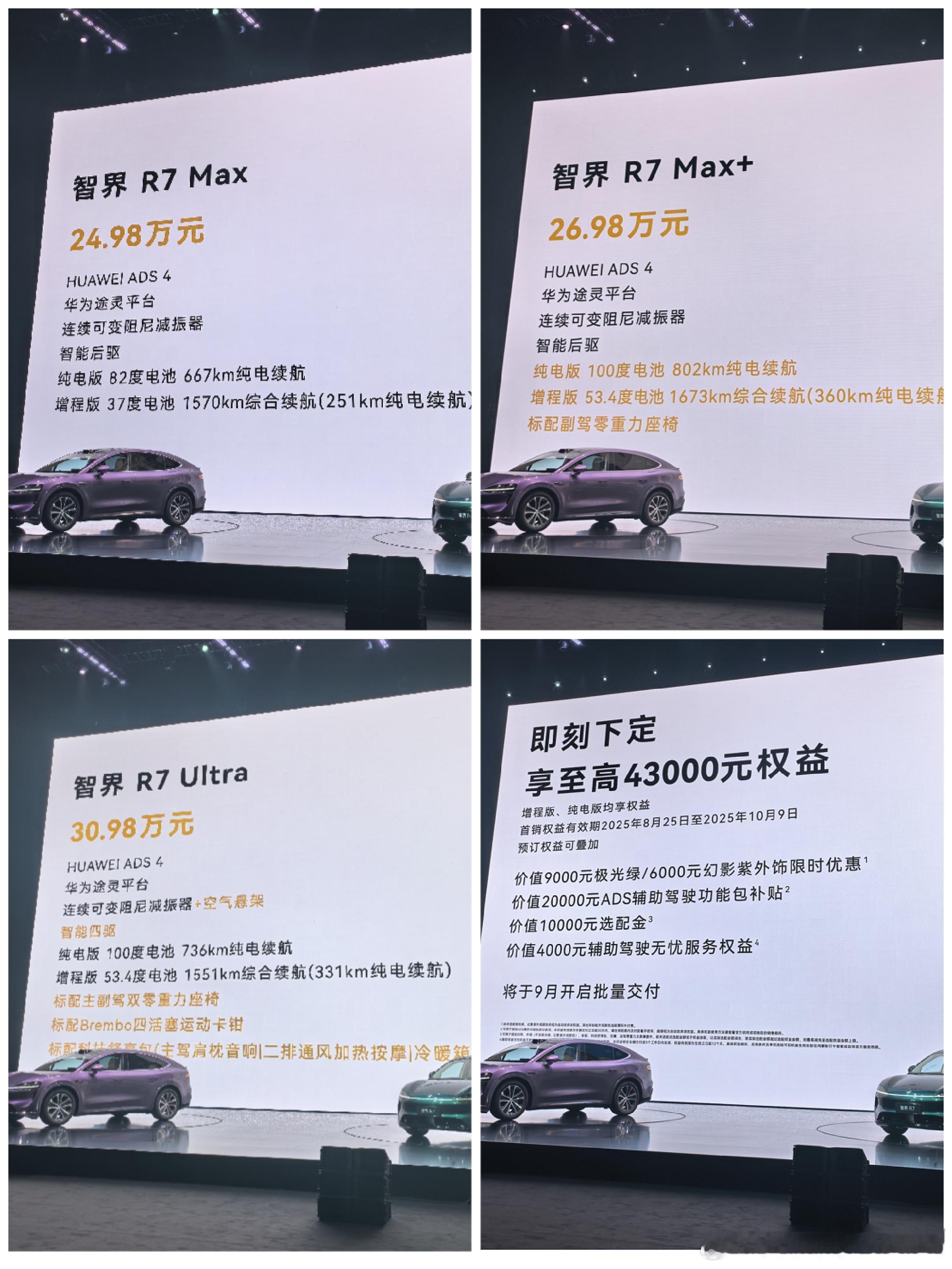 回收智界双子星的价格预测[doge]智界R7  24.98万起限时43000权益