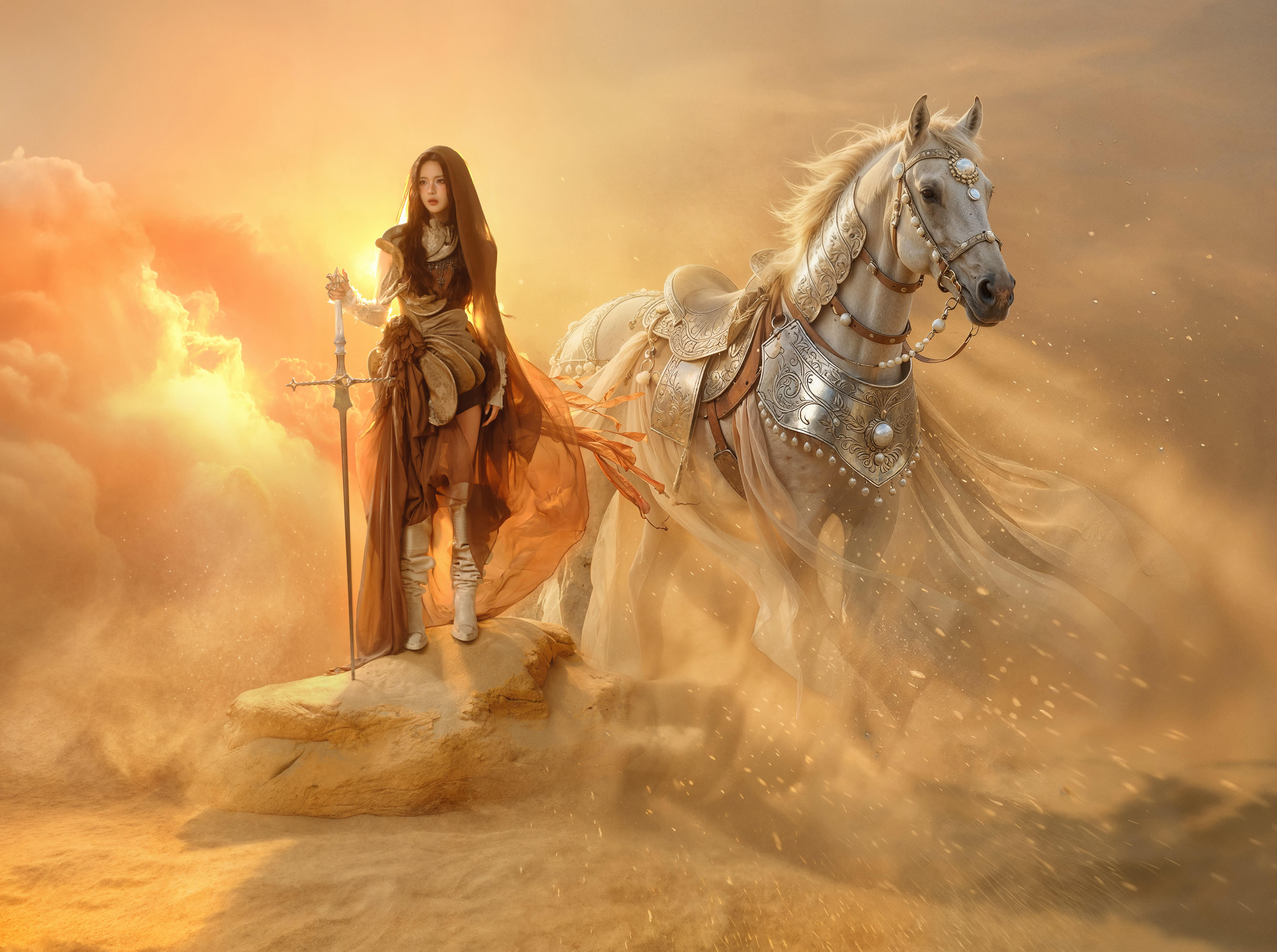 杨超越新年写真绝了 完全废土破晓女神 