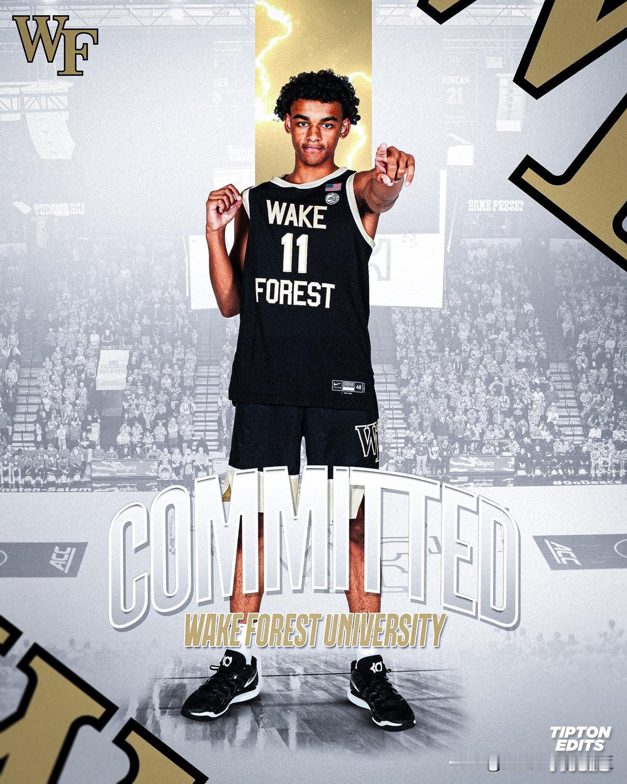 四星后卫Quentin Coleman宣布承诺NCAA男篮 维克森林，高中就读于