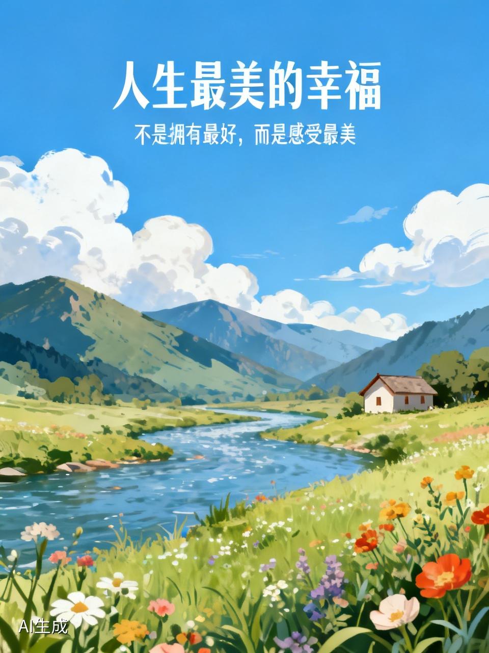 人生最美的幸福是什么？我觉得不是拥有最好，而是感受最美。

人生是一场体验，结局