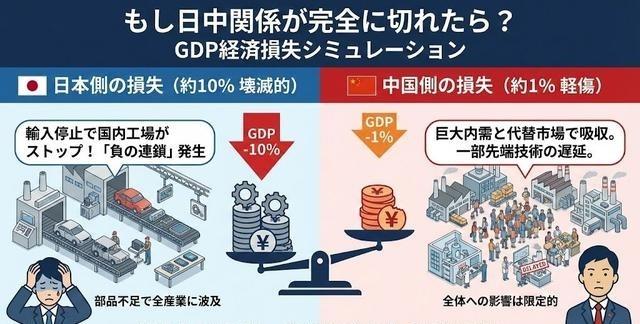 要是中日直接贸易停止了会咋样？日本用超级计算机进行试算，日本会损失GDP的10%