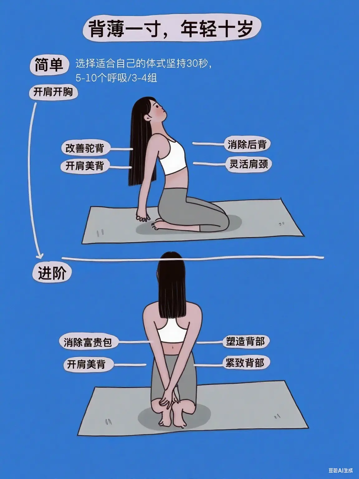 两个动作，每天练一练，让你腰椎越来越好。健康科普有真知