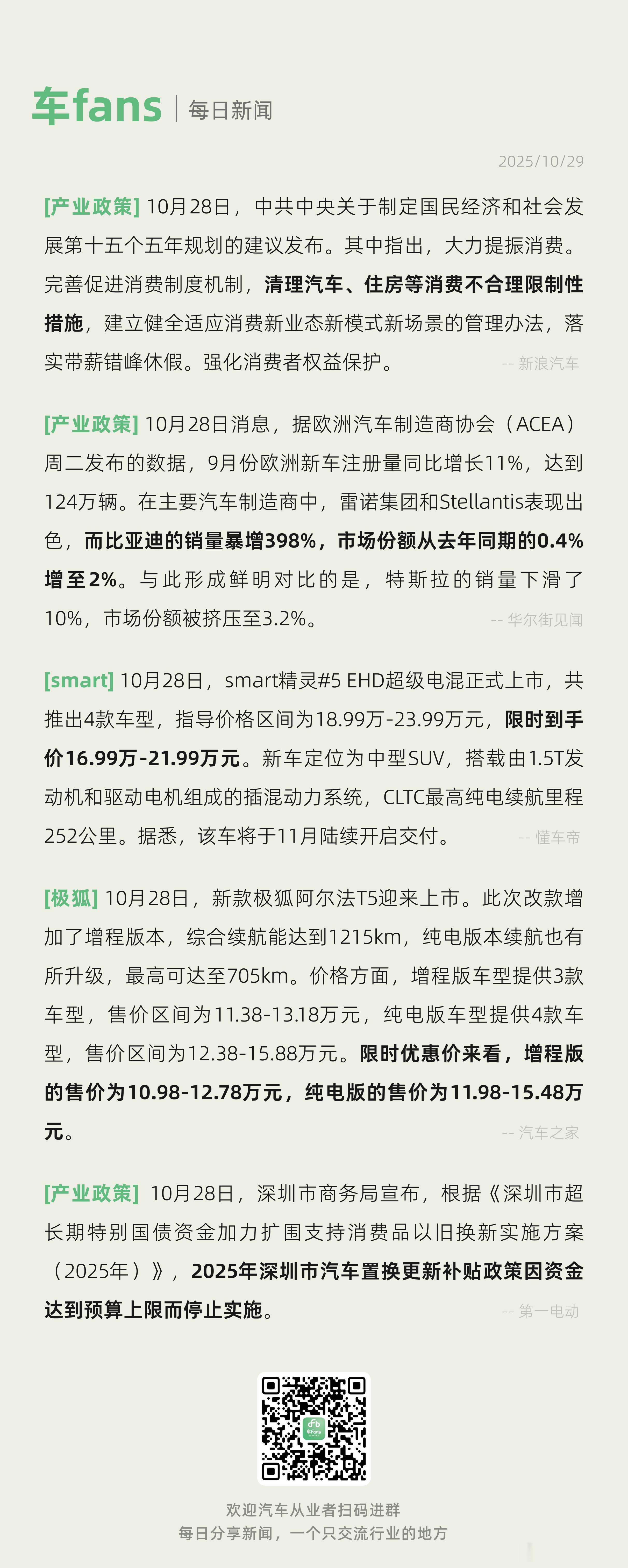 新五年规划指出清理汽车住房不合理限制性措施、比亚迪欧洲9月新车注册量暴增398%