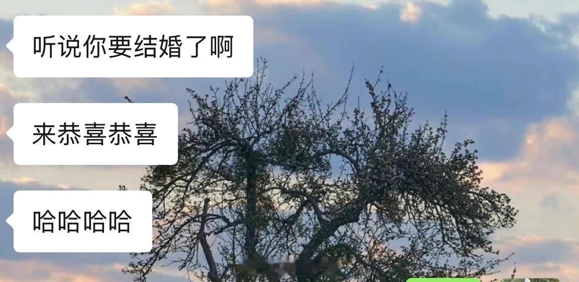 今天早上听到的最恐怖的事我们那嘎达已经传我要结婚了还说的有鼻子有眼的 马上还要订