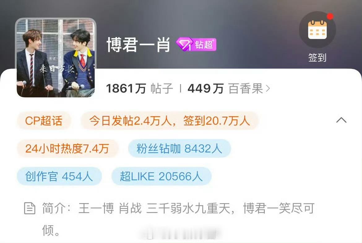 博君一肖超话重回榜首博君一肖cp超话重回榜首博君一肖cp超话重回榜首，就这么牛，