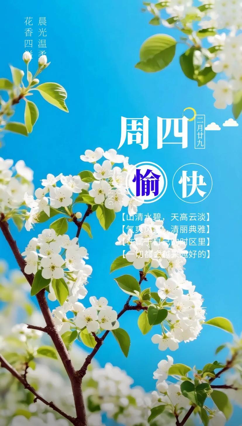春晨问安，春染万物萌新色，心寄四季享清福。
2026./04.16.
[微风][
