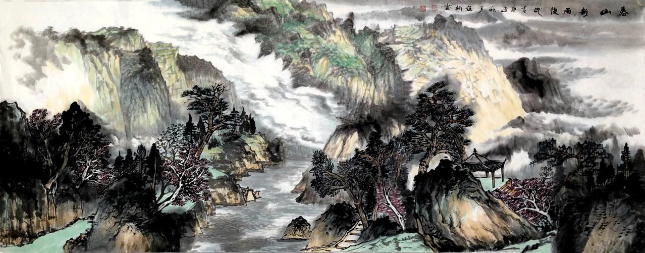 #记录我的2024#李俊柯的画作，如诗如画地展现了太行山水的美景，水墨交融间，山