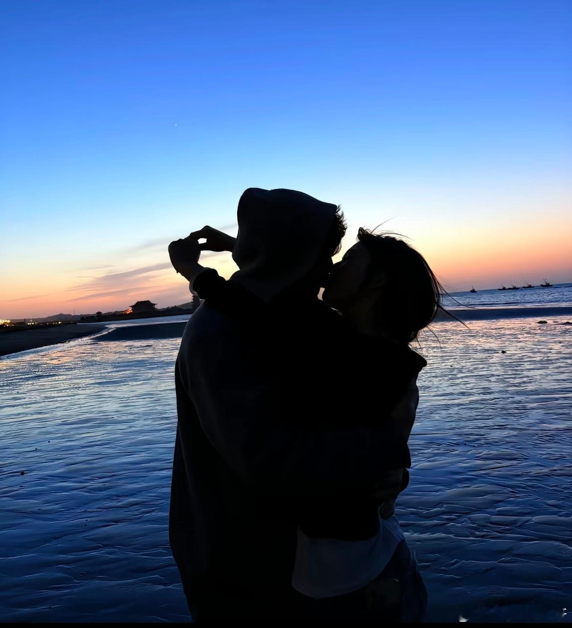 海边 爱人 蓝调 好幸福 