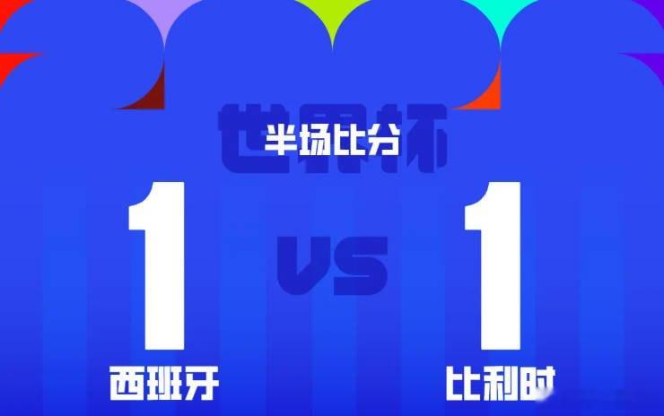 【半场-西班牙暂1-1比利时 法比安·鲁伊斯补射破门 德凯特拉雷扳平】     