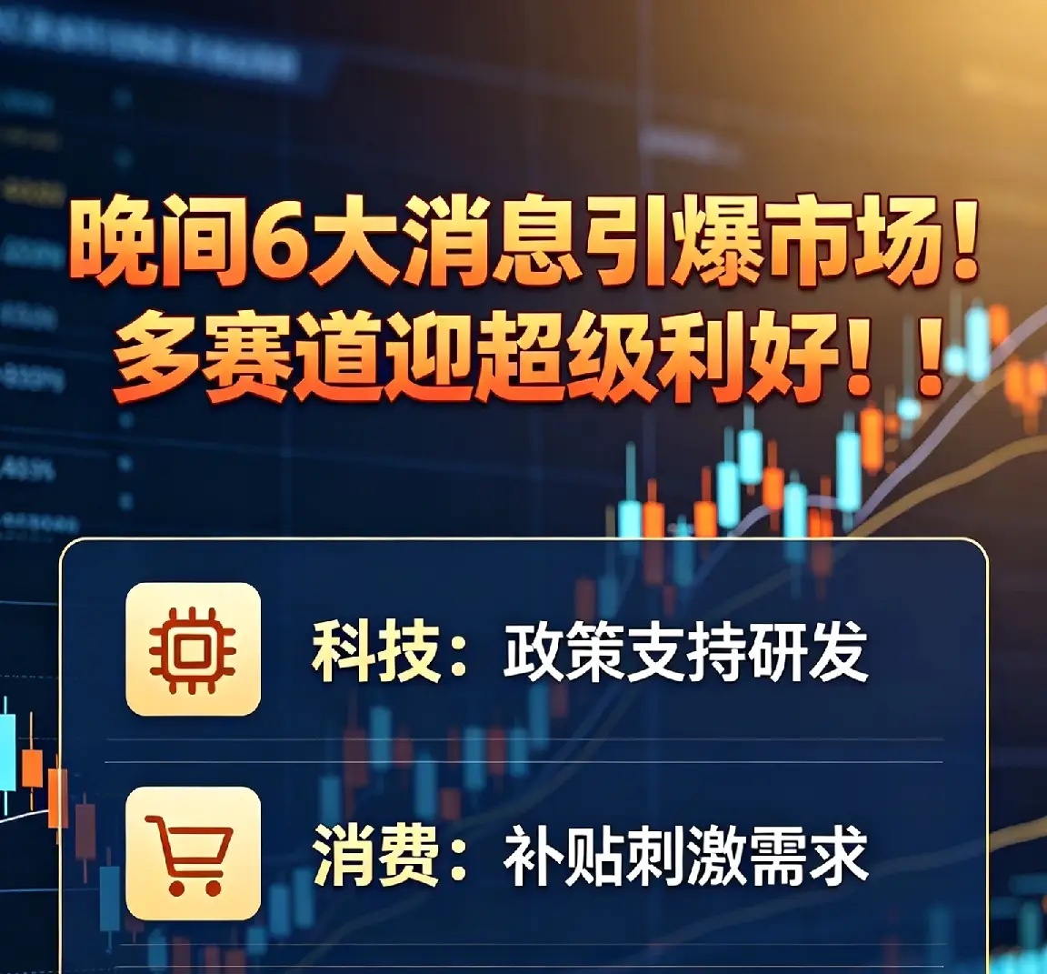 晚间6大消息引爆市场！多赛道迎超级利好！！涉及零关税+万亿产业+红利狂潮 等！！