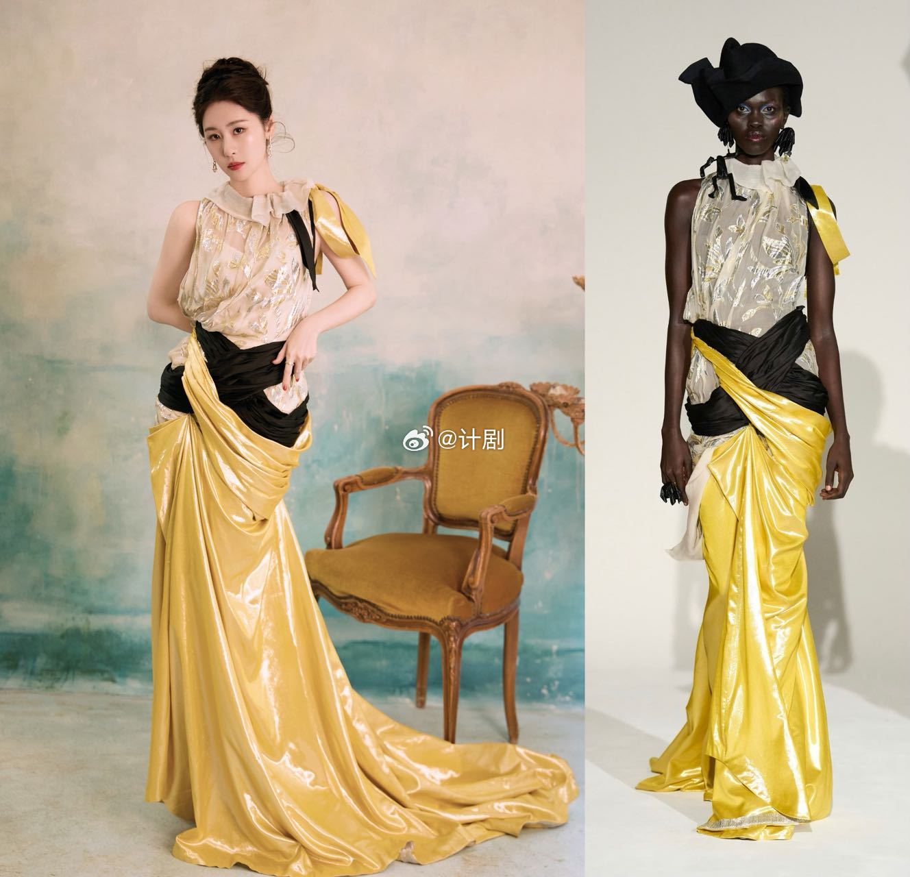 张碧晨一天两件高定 双高定加身，格调和气场都稳稳拿捏了。一套是优雅女王，一套是灵