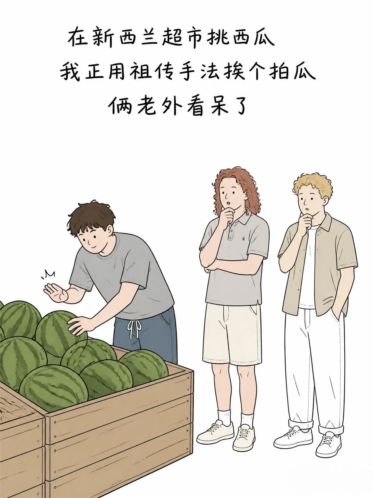 外国人挑西瓜真是太搞笑了！