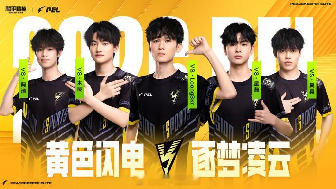 2026PEL夏季赛出征海报黄色闪电，逐梦凌云！2026PEL夏季赛出征海报⚡P