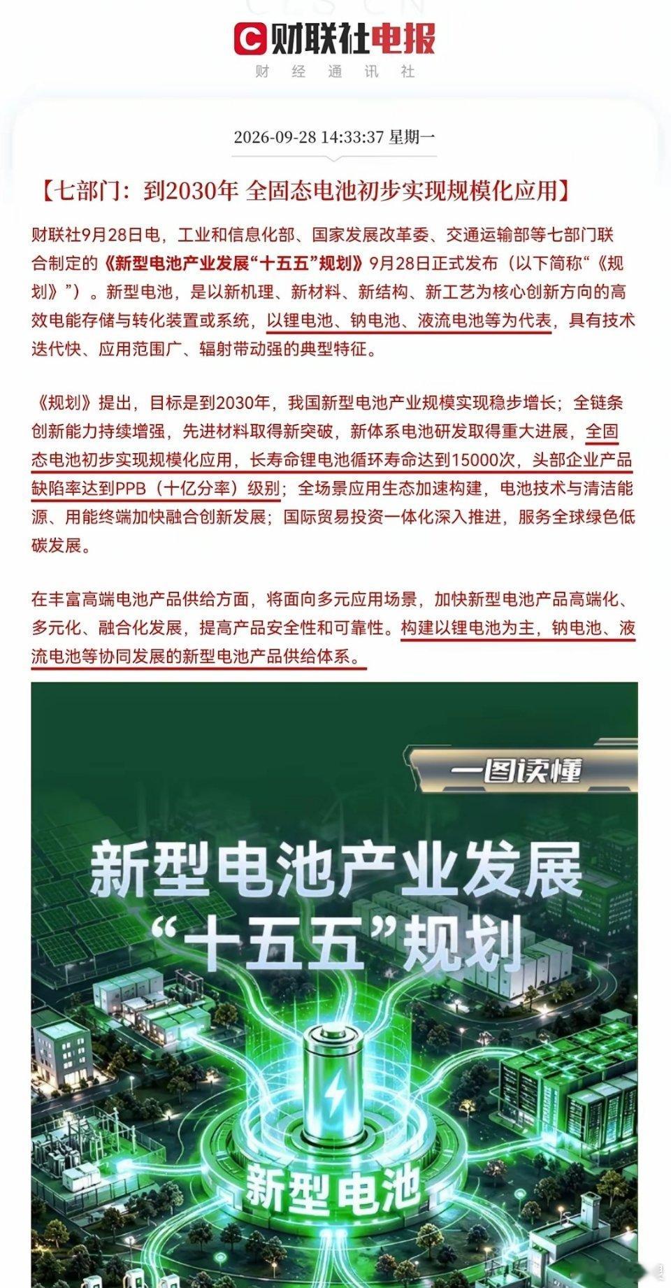 固态电池接下来估计要疯狂了                  突发重大利好，七部