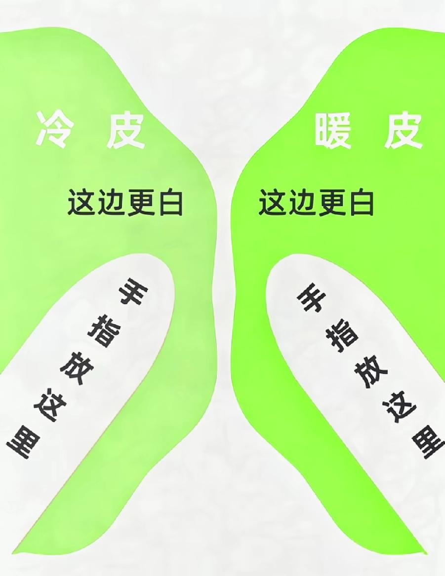 手一放上去，白不白就清楚了。
冷皮暖皮，一眼就能看透。
别再瞎猜了，试试这招。