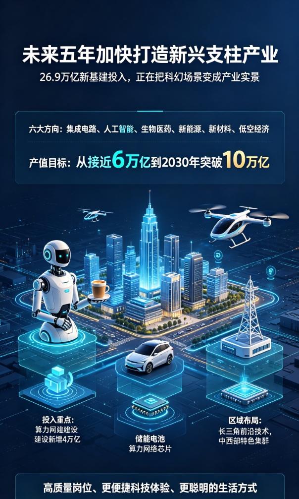 工信部点名了六大新兴支柱产业，这名单里藏着未来五年我们生活的具体变化。 
 
别
