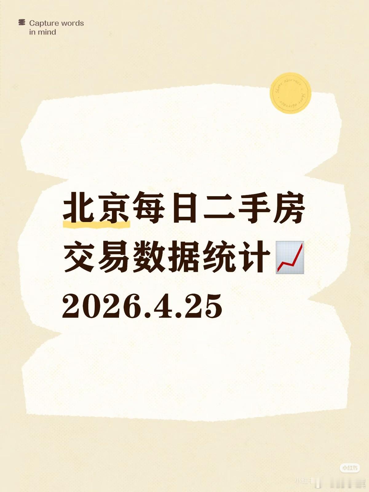 👀北京每日『4.25』二手房交易数据统计📈北京 · 二手房1️⃣昨日二手房签
