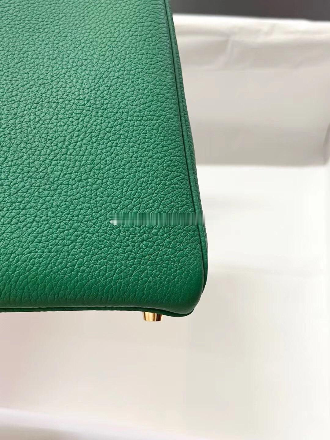 kelly25cm  竹子绿 金扣 togo皮 
