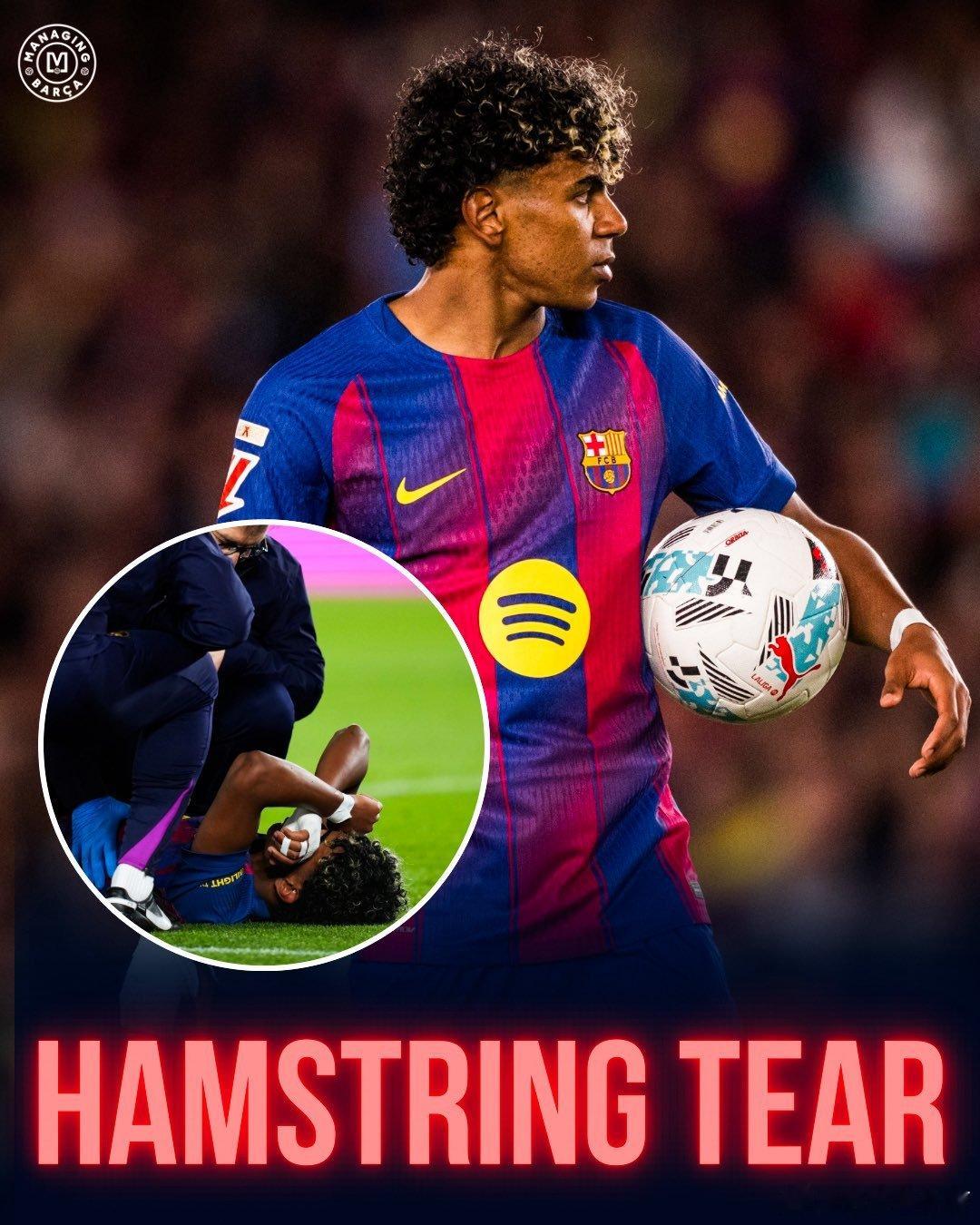 亚马尔赛季报销这赛季也没几场比赛了吧，不要影响到世界杯就可以接受，巴萨联赛还是有