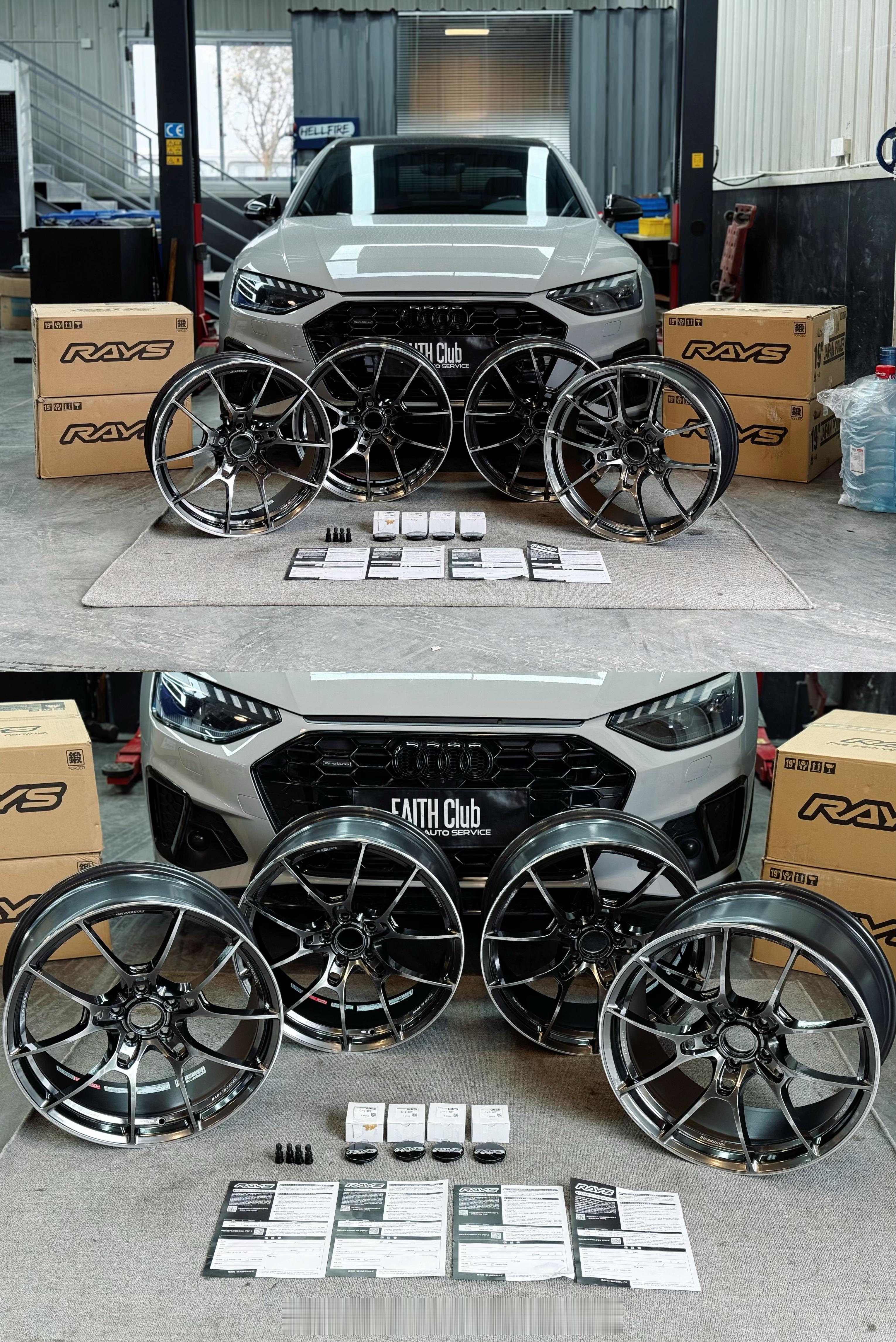 奥迪A4L轮毂升级：🇯🇵Rays G025单片锻造，国锻换进口又是船新体验，