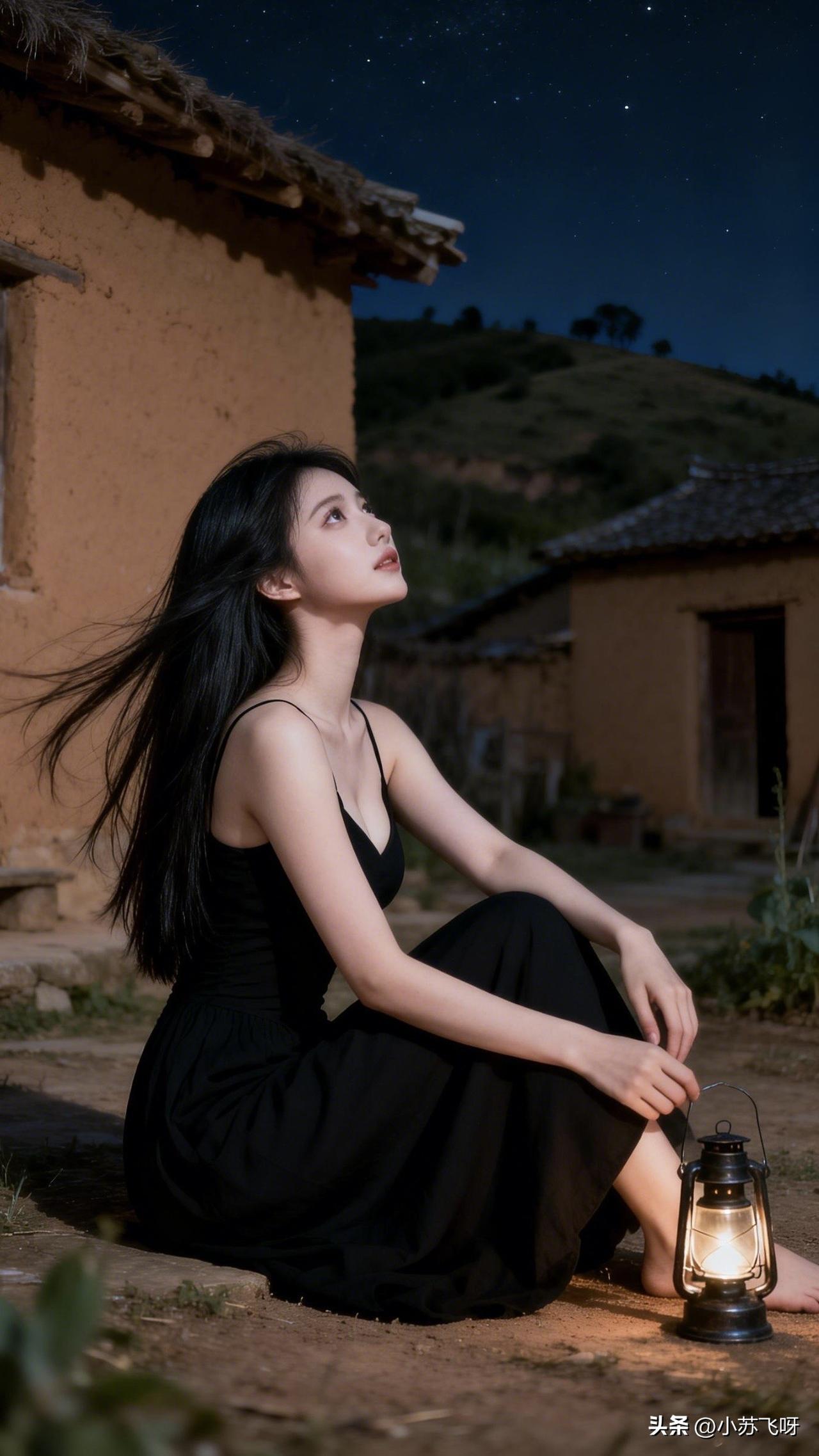 的灯火更明媚，像一首诗，我抬头，是星星，我低头，是？？