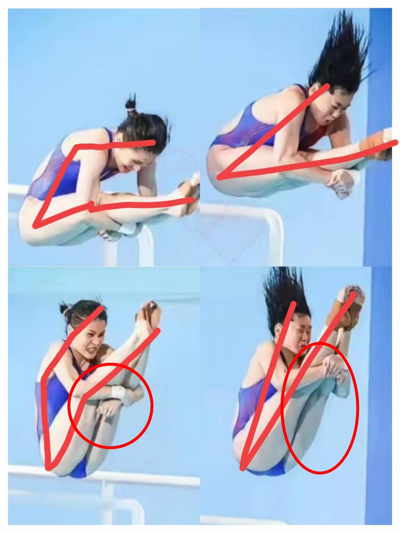 没有对比就没有发言权，
​左边是王伟营，右边是全红婵，
​原以为全红婵没有水花靠