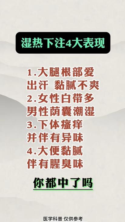 湿热下注的4大表现！