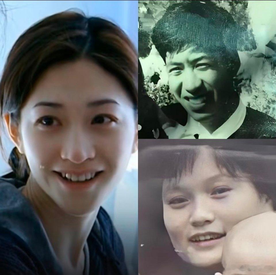 遗传了妈妈冷白皮，平整的牙爸爸的尖下巴 鼻梁人家怎么长的！ 