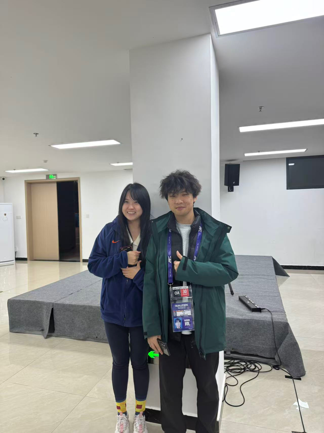 赛后和U17国少志愿者们合影📷在混采区等球员的时候聊到了很多共同的足球话题他们