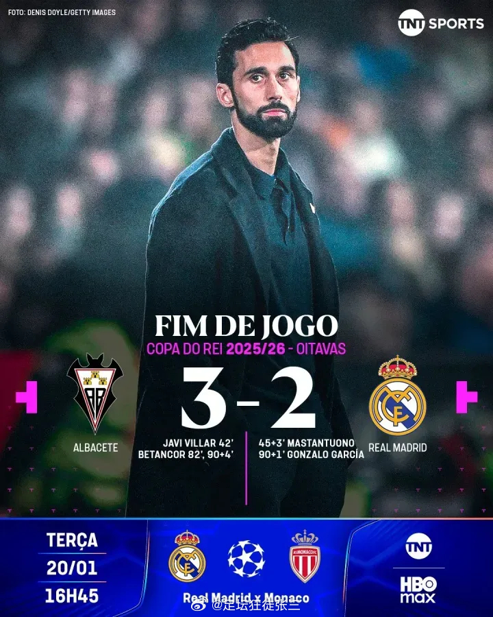 换帅如换刀，刀的是自己？越换越差？皇马2-3遭西乙队阿尔瓦塞特补时绝杀，止步国王