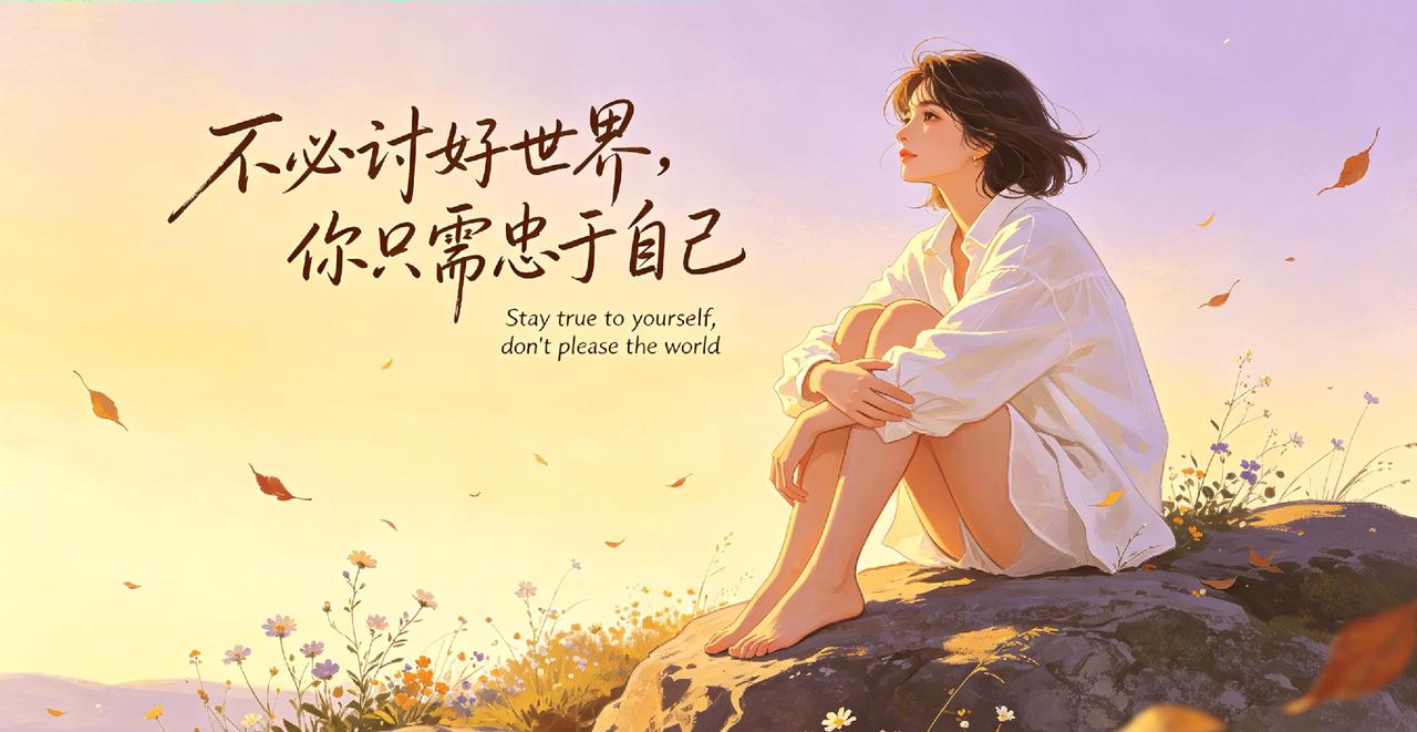 不必讨好世界，你只需忠于自己
 
我们终其一生，都在和别人的眼光较劲。
 
总怕