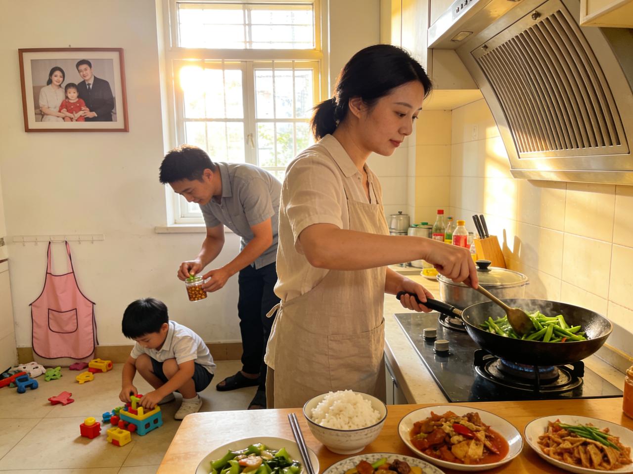 真正的幸福，
从来不是轰轰烈烈，
而是柴米油盐的安稳，
家人闲坐，灯火可亲，
三