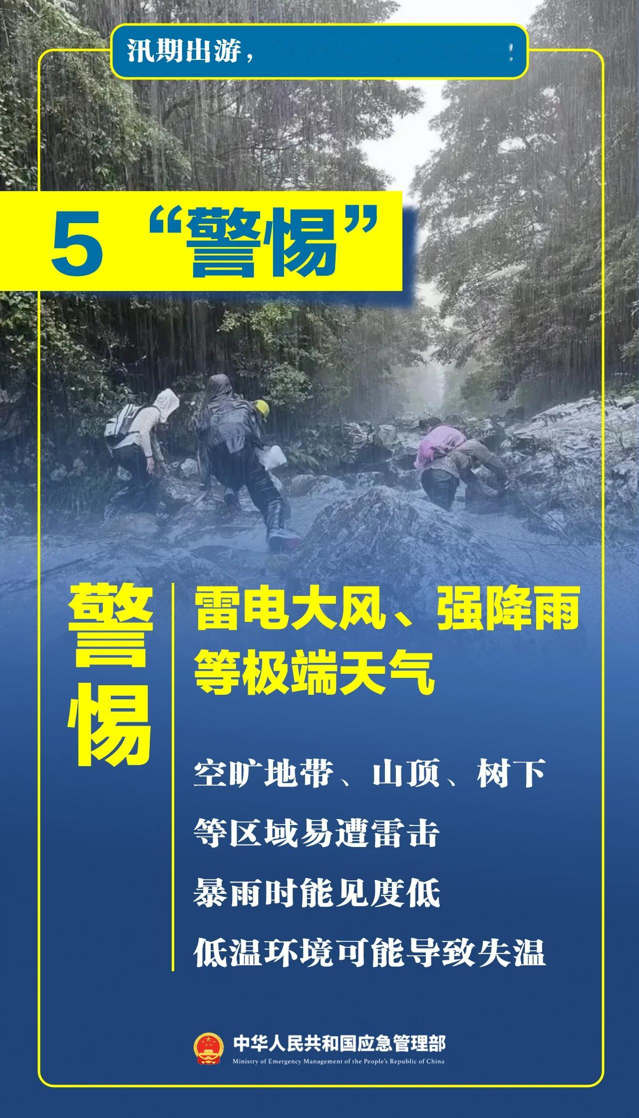 汛期出游，一定要记住3看，5“警惕”！出门在外，安全第一！ 