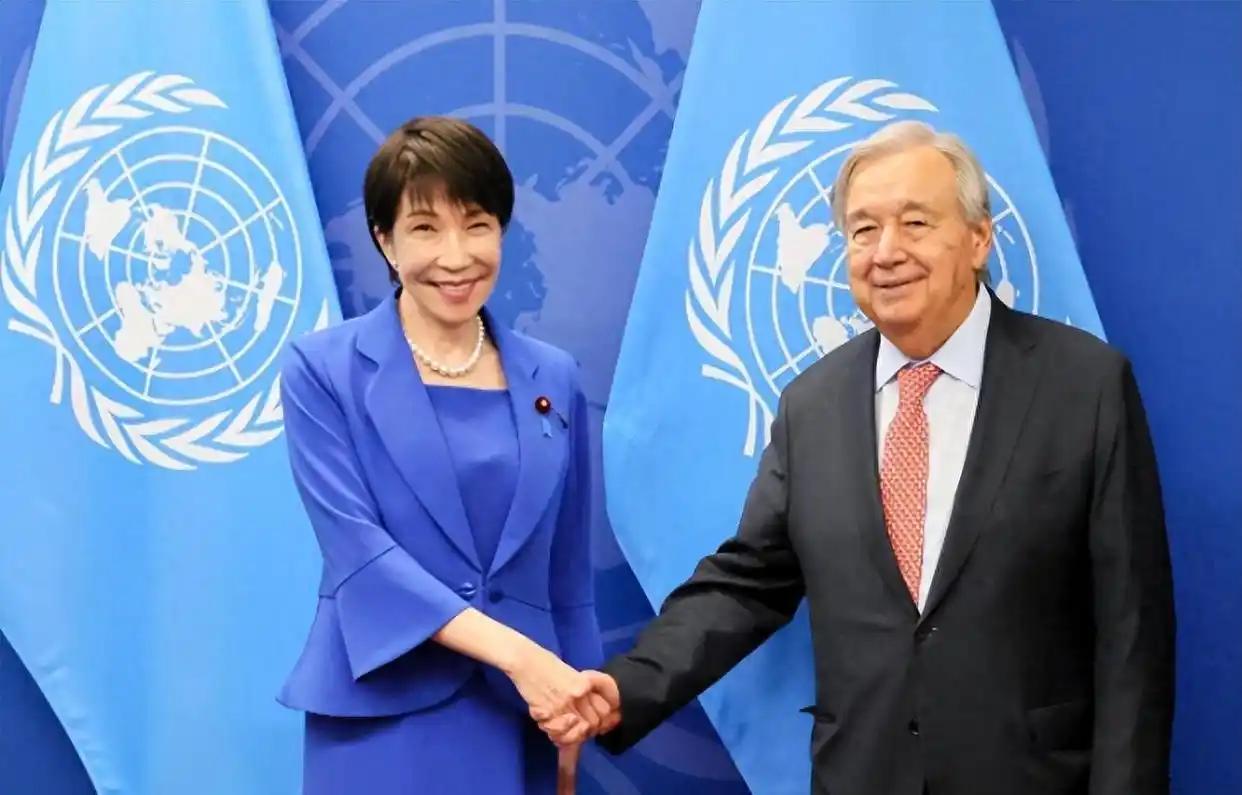高市早苗找上古特雷斯，10分钟提了两个要求。

9月22日下午，纽约联合国总部，