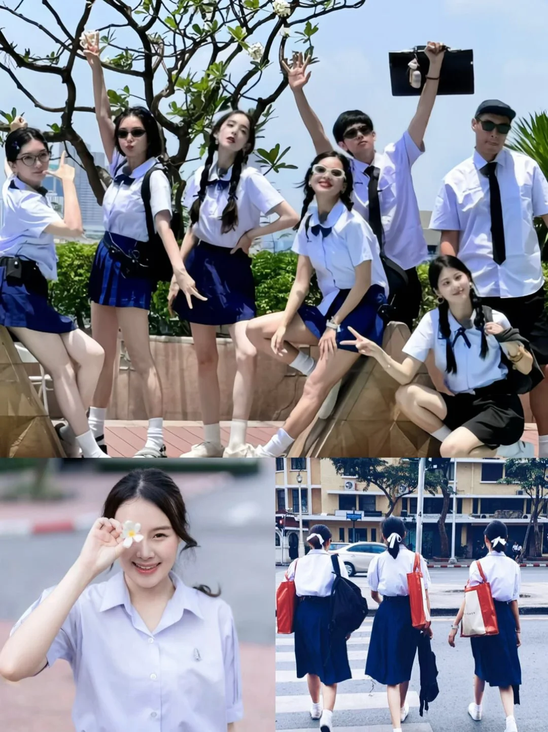 来泰兰德打卡花少同款泰式校服～当女高咯！