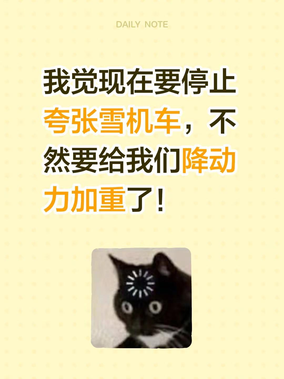 我觉现在要停止夸张雪机车，不然要给我们降动力加重了！
