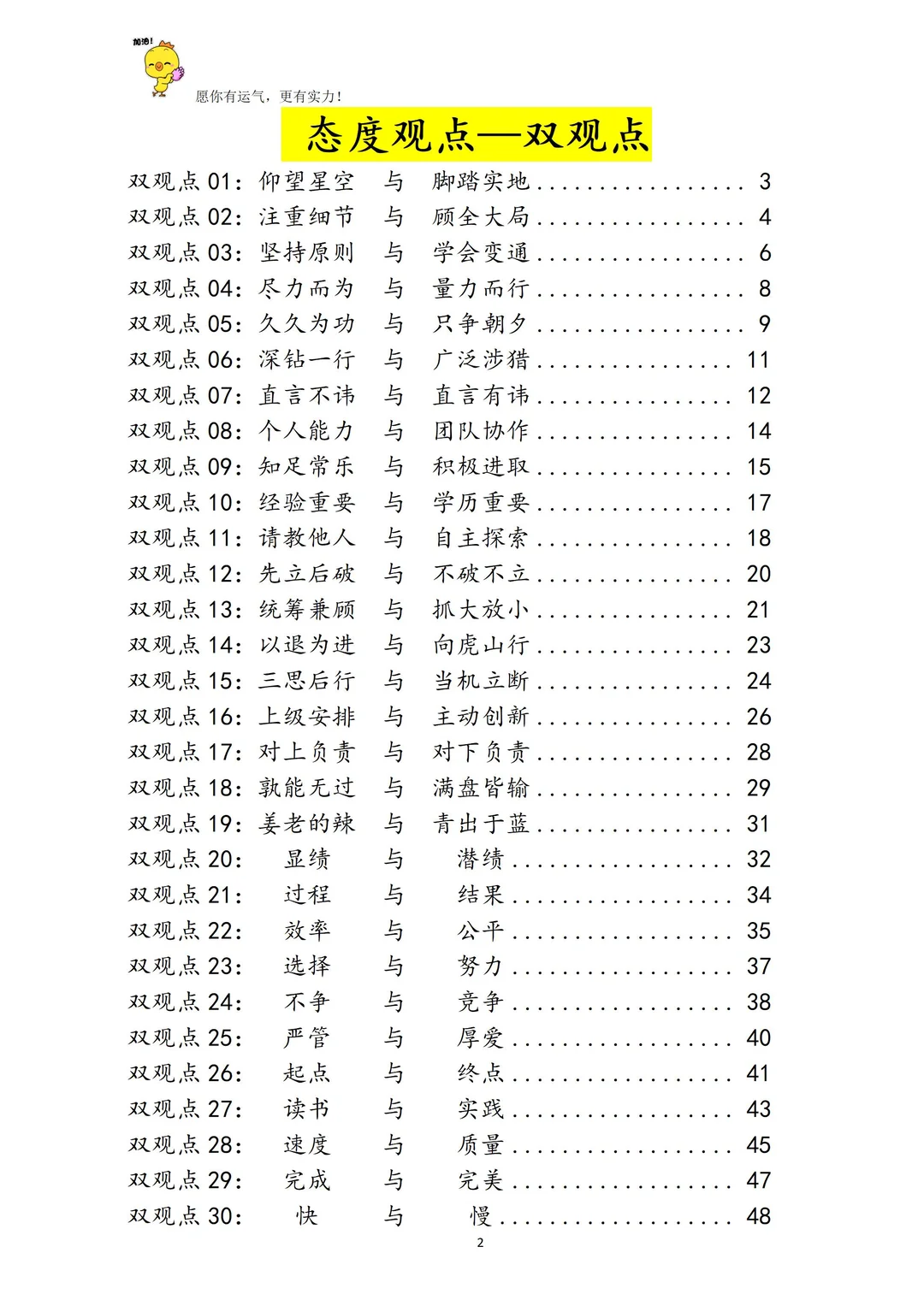 态度观点梦中情资料，30双观点+20单观点！