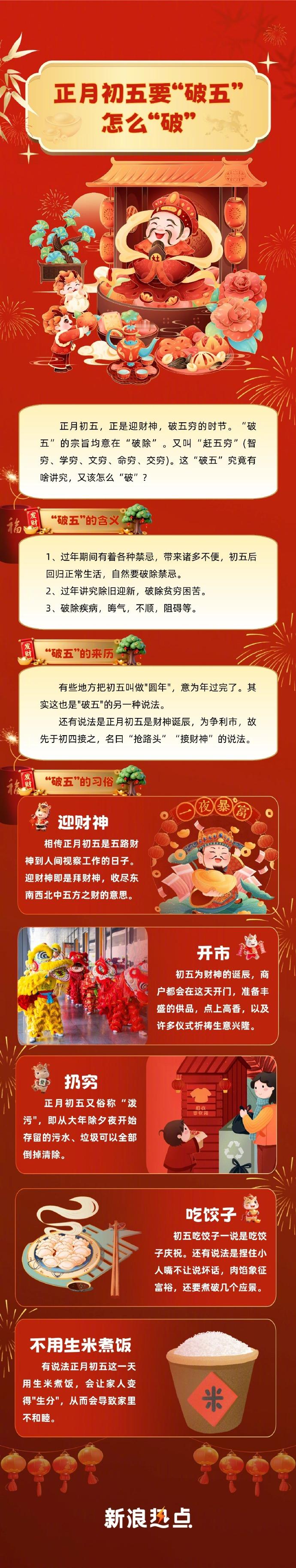 破五有哪些习俗【正月初五要“破五”！怎么“破”？】“财神到，财神到，好走快两步…