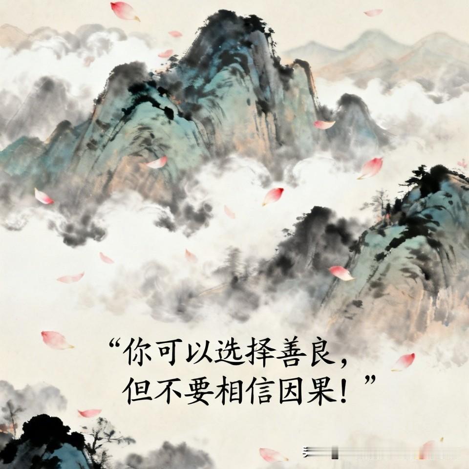 你可以选择善良，但不要相信因果！[握手]